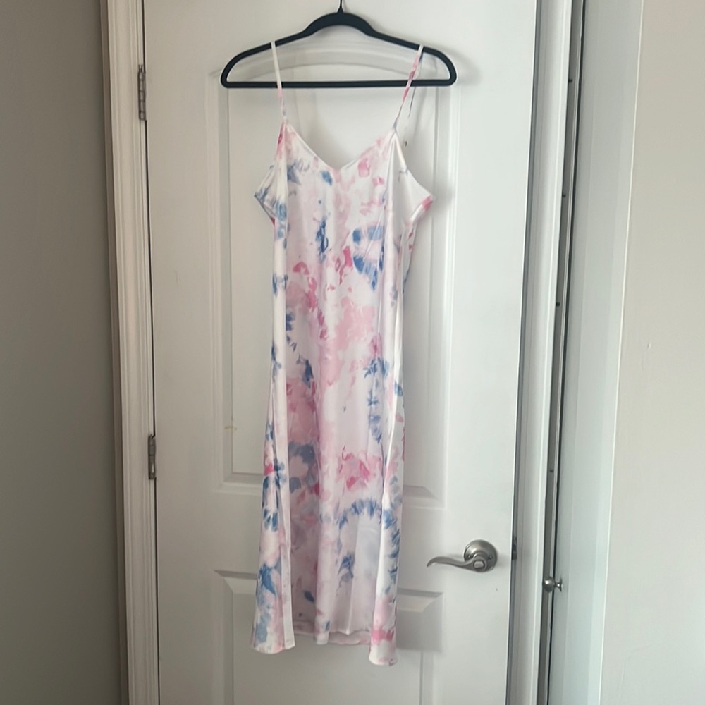 French Connection silk slip dress, multicolored